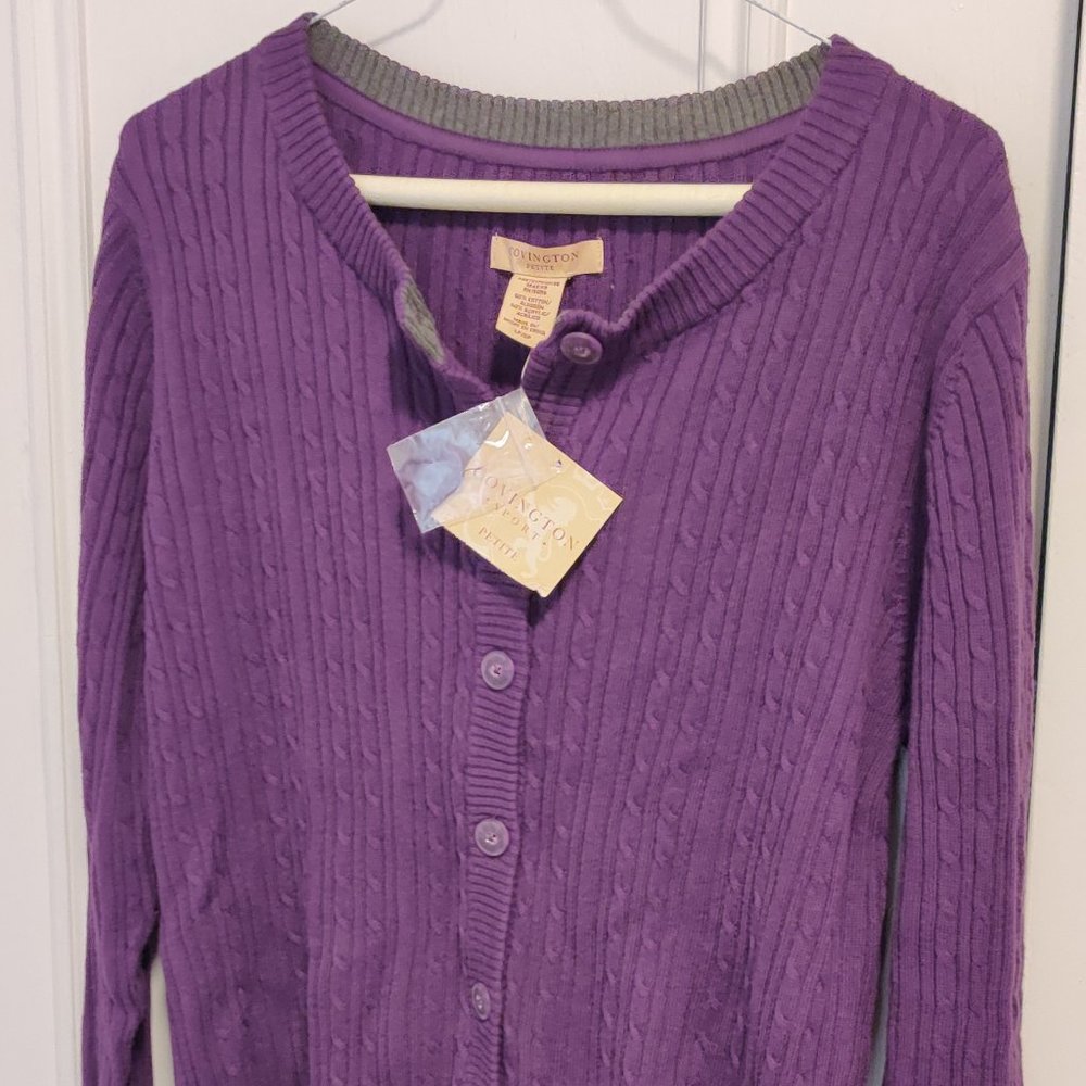 Completely New Covington Sport Buttoned Sweater (Purple)